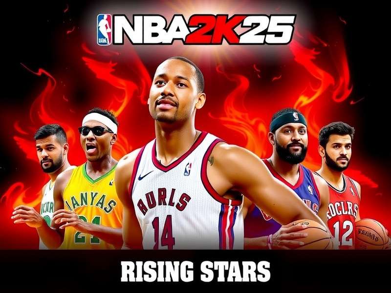 NBA 2K25 Rising Stars cover featuring NBA players and Indian basketball icons