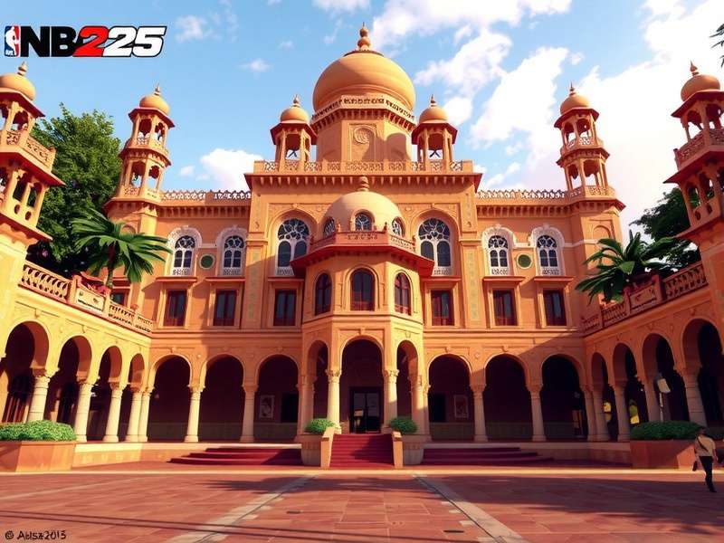 Concept art for NBA 2K25 Rising Stars Jaipur Palace Court